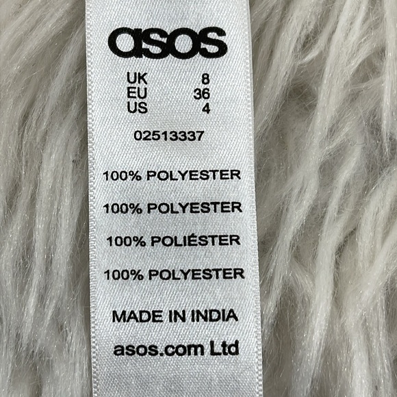 ASOS MATERNITY White Sheer Ruffle Trim Button Front Blouse Short Sleeve Sz 4 NEW - Picture 8 of 8